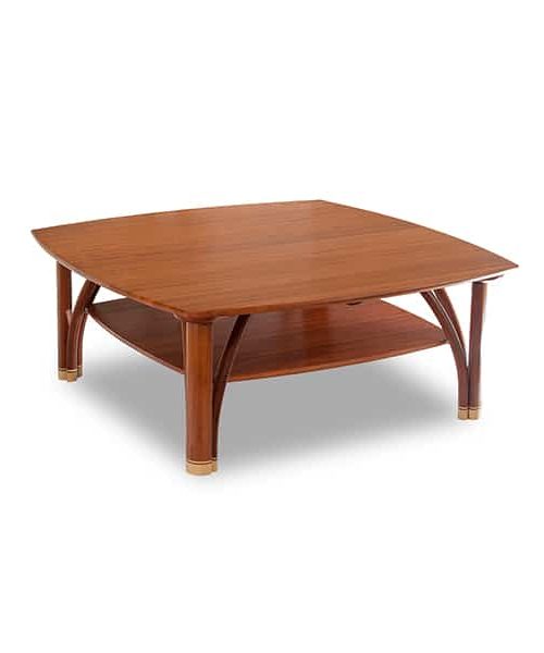 Confluence Coffee Table in red gum and rock maple