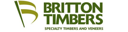 Britton Timbers logo in green with text